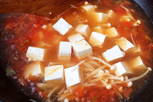 金针菇豆腐汤的做法图解5