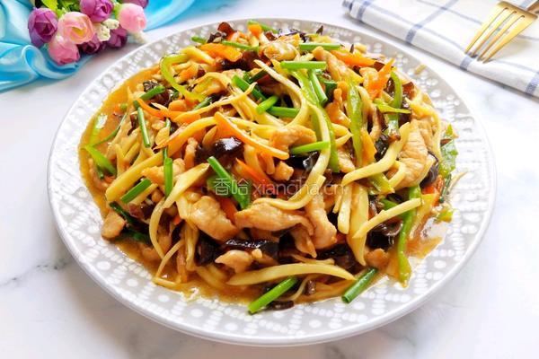 鱼香茭白肉丝的做法图解1