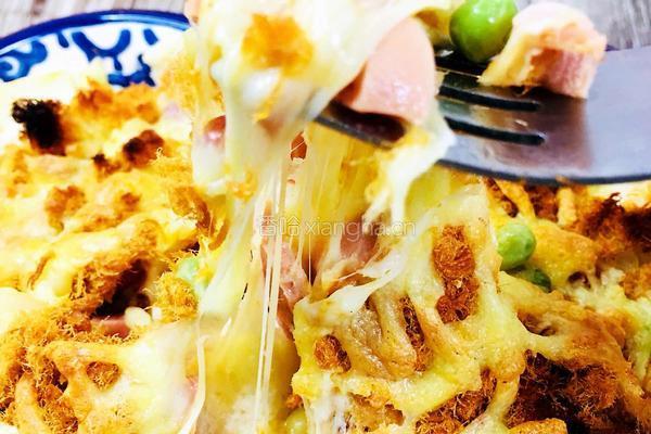 肉松芝士烤馒头的做法图解8