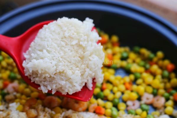 椰香虾仁炒饭的做法图解7