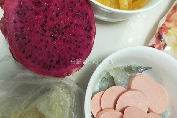 披萨(水果加火腿鲜虾)的做法图解5