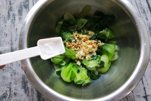 虾皮炝油菜的做法图解11