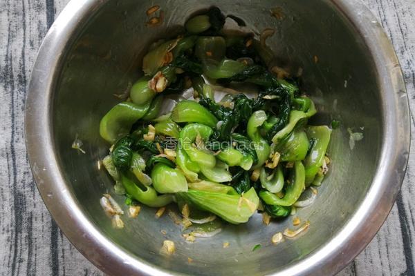 虾皮炝油菜的做法图解15