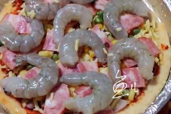菠萝虾仁披萨的做法图解14