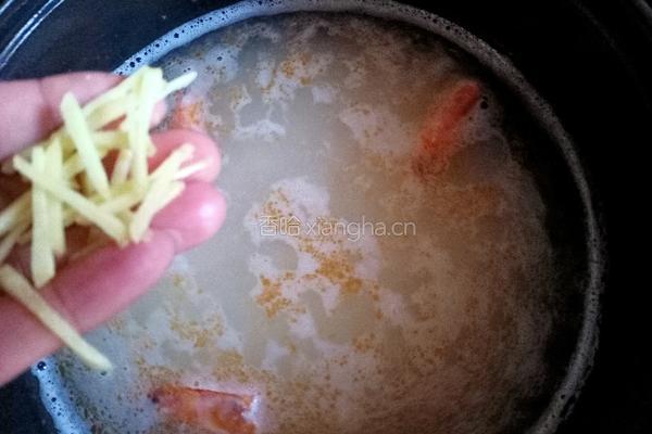 鲜虾粥的做法图解7