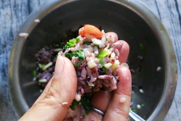 虾仁芝士饭团的做法图解12
