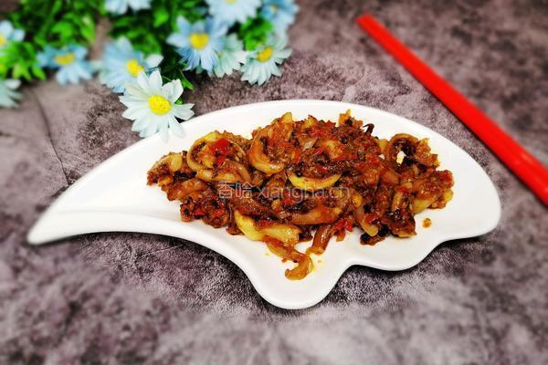 香辣酱炒章鱼须的做法图解10