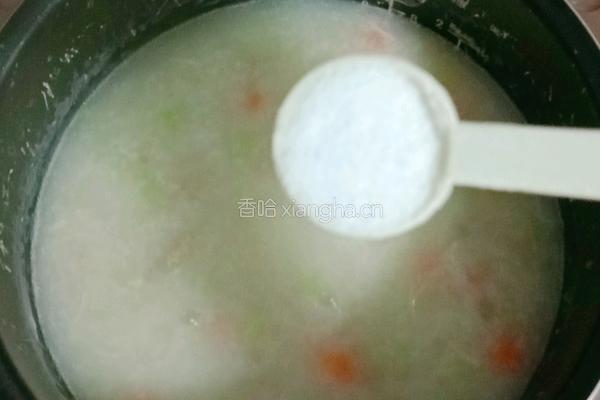 干贝肉沫蔬菜粥的做法图解18