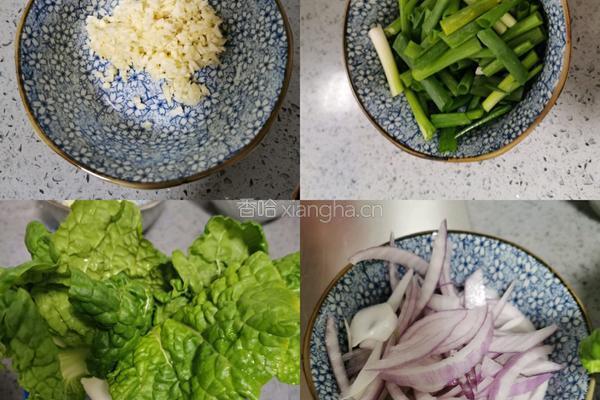 锡纸花甲米线的做法图解2