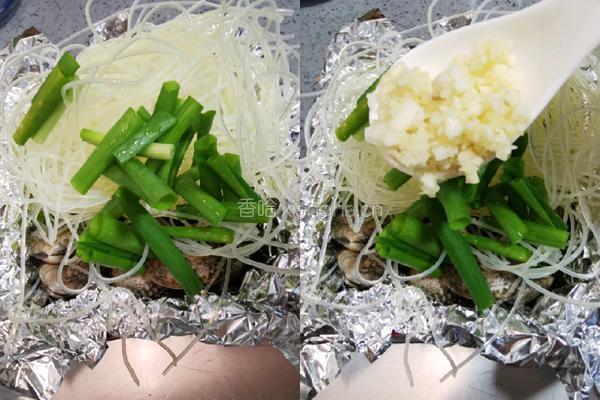 锡纸花甲米线的做法图解6