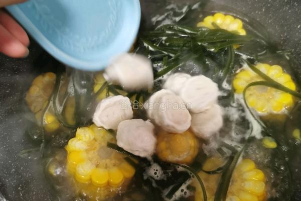 海带玉米鱼丸汤的做法图解8
