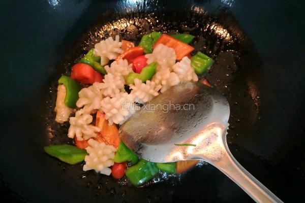 双椒墨鱼花的做法图解17