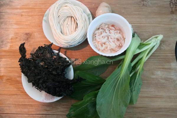 虾米紫菜面的做法图解1
