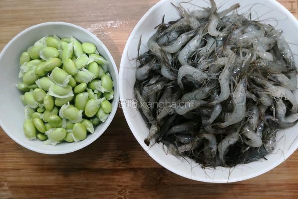 虾米毛豆仔的做法图解1