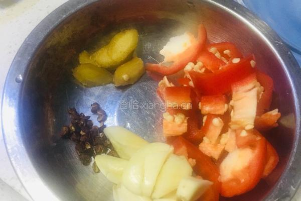 腊肉炒花菜的做法图解4