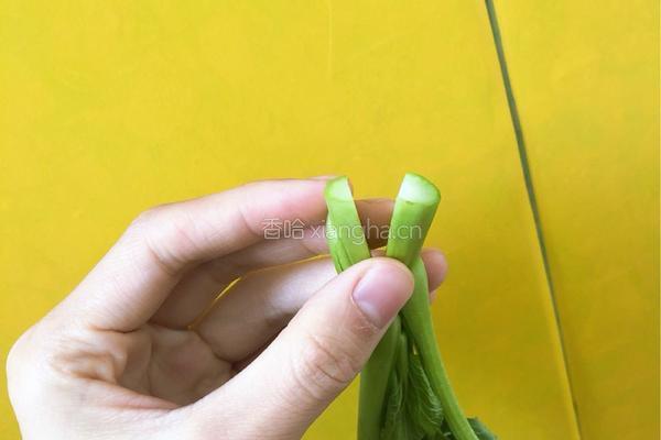白灼广东菜心的做法图解2