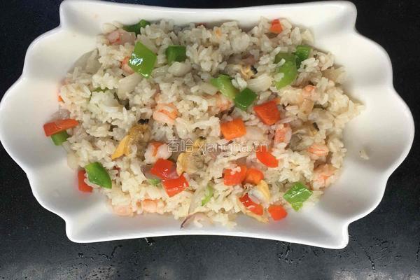 海鲜芝士焗饭的做法图解3