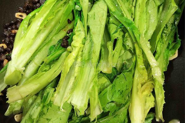豆豉酥鱼油麦菜的做法图解5