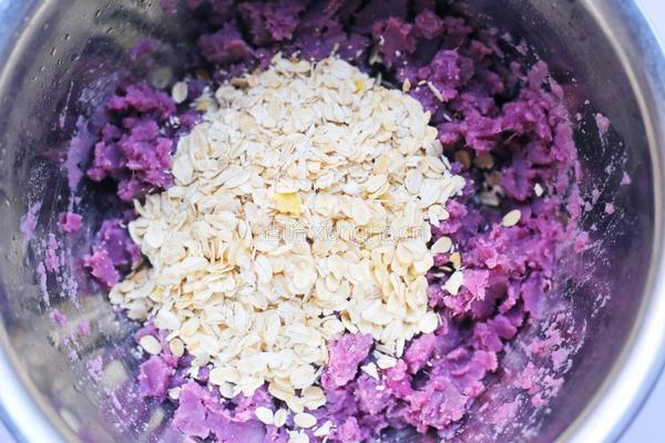 紫薯燕麦饼的做法图解5