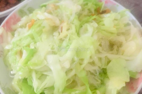虾仁包菜炒粉丝的做法图解7