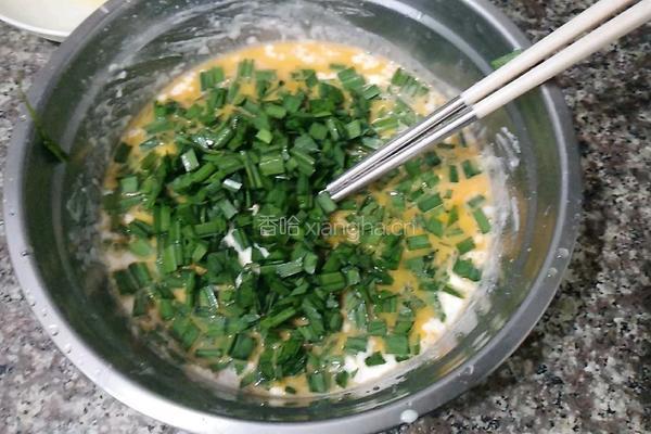 韭菜鸡蛋煎饼的做法图解4