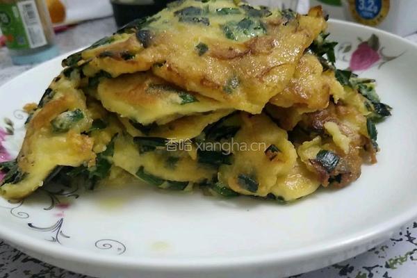 韭菜鸡蛋煎饼的做法图解7