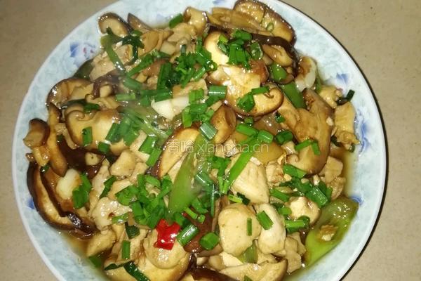 香菇片炒鸡肉的做法图解9