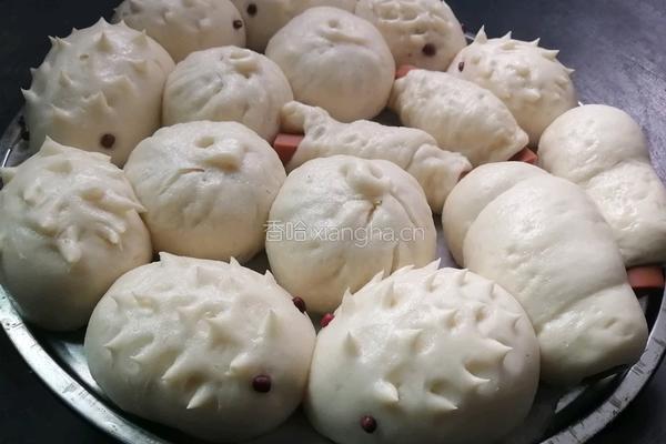 刺猬豆沙包的做法图解5