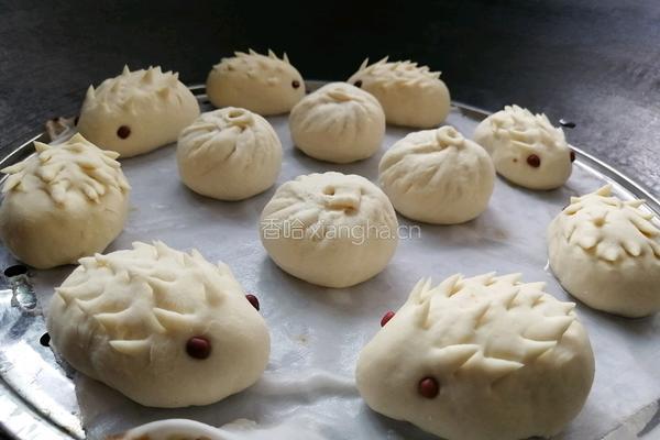 刺猬豆沙包的做法图解4