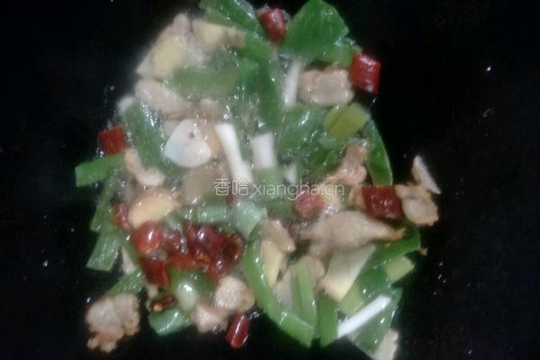 油渣炒扁豆的做法图解5