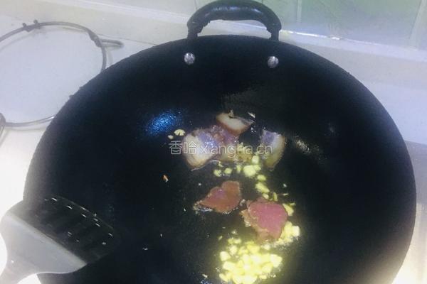 儿菜（抱子芥）炒腊肉的做法图解5