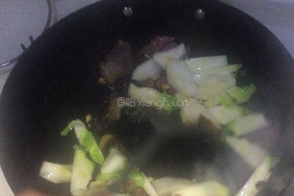 儿菜（抱子芥）炒腊肉的做法图解6