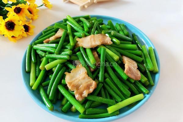 蒜苔炒肉的做法图解5