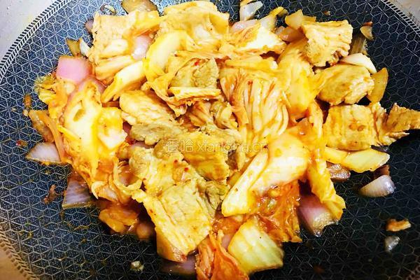 辣白菜炒五花肉的做法图解6