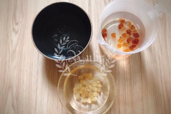 补气美容养颜三宝羹—雪燕桃胶皂角米(两人份)的做法图解1
