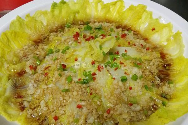 蒜蓉粉丝娃娃菜的做法图解4