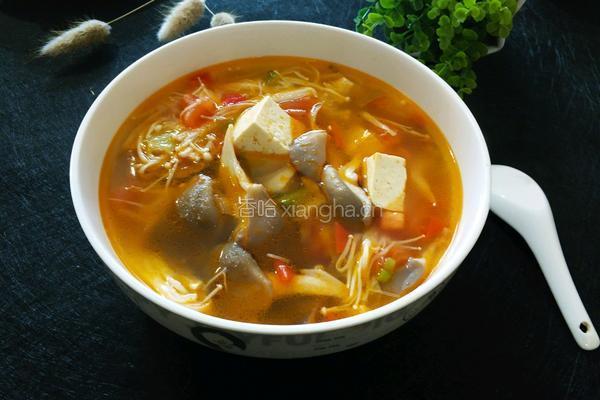 双菇番茄豆腐汤的做法图解14
