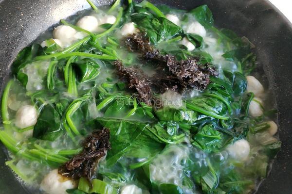 菠菜丸子粉丝汤的做法图解10
