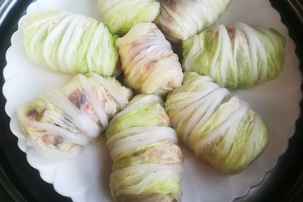 白菜肉卷的做法图解13
