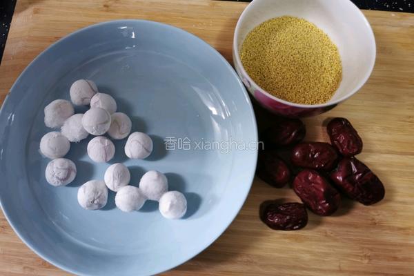 小米红枣圆子汤的做法图解1