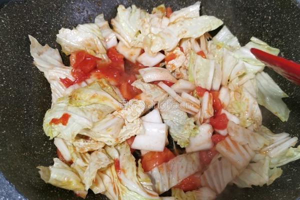 西红柿白菜豆腐汤的做法图解5