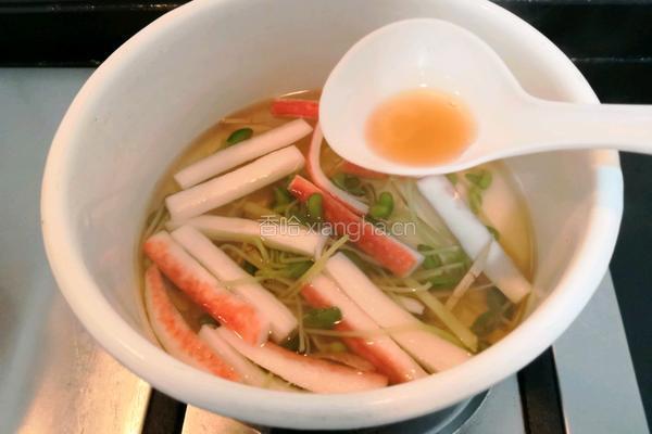 蟹柳豆芽汤的做法图解14