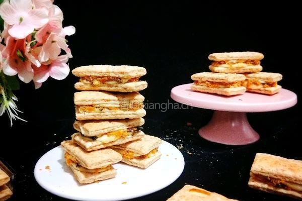 咸蛋黄肉松牛轧酥的做法图解14