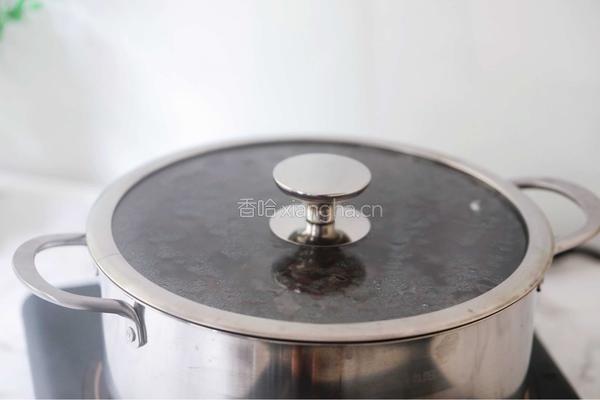 桃胶皂角米雪燕紫薯羹的做法图解8
