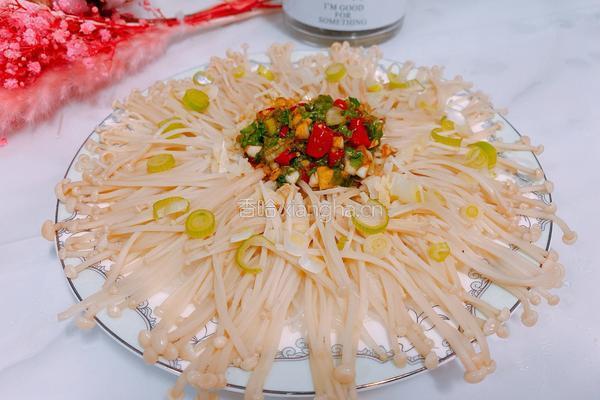 蒜蓉粉丝金针菇的做法图解9