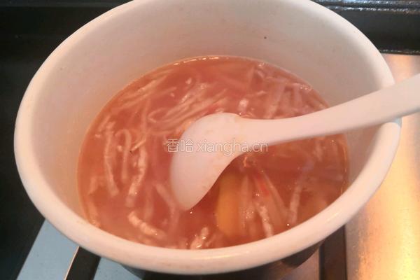 萝卜丝虾米汤的做法图解12