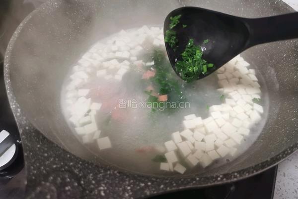 菠菜豆腐汤的做法图解9