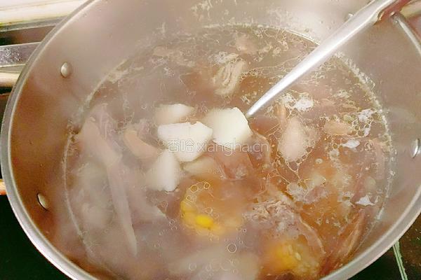 大脚菌山药鸭肉汤的做法图解14