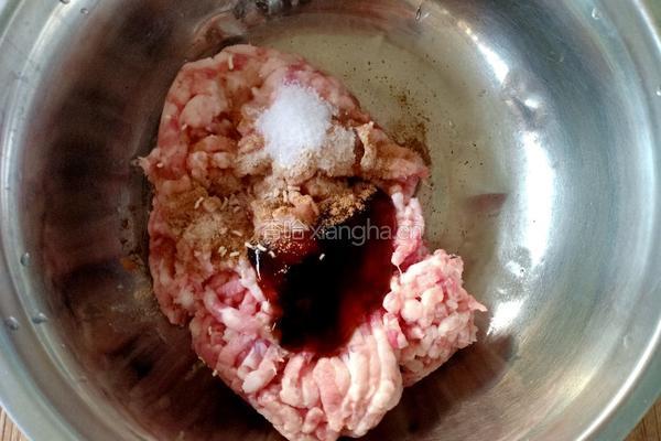 香菜肉饼的做法图解3