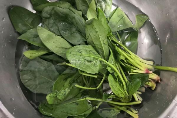 菠菜火腿鸡蛋汤的做法图解1